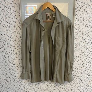 SILK Women's Sage Green Blouse with Pocket